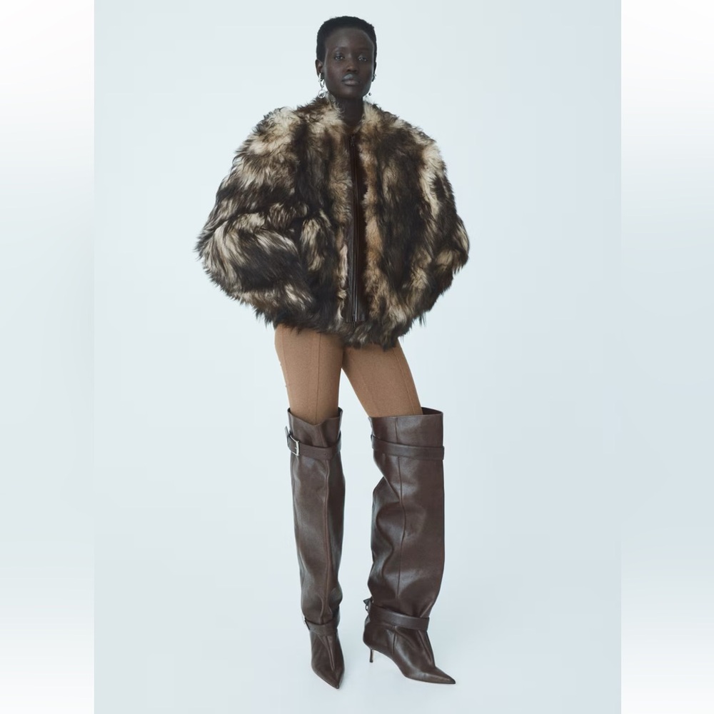 H&M REVERSIBLE REAL SHEARLING JACKET
